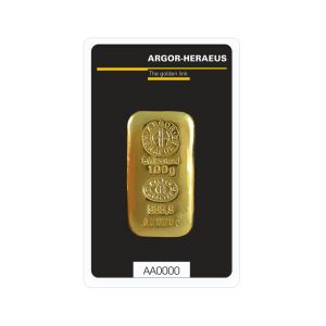 Lingot Or Argor Cast 100g - Gold Service - Achat & vente OR - Boutique en ligne