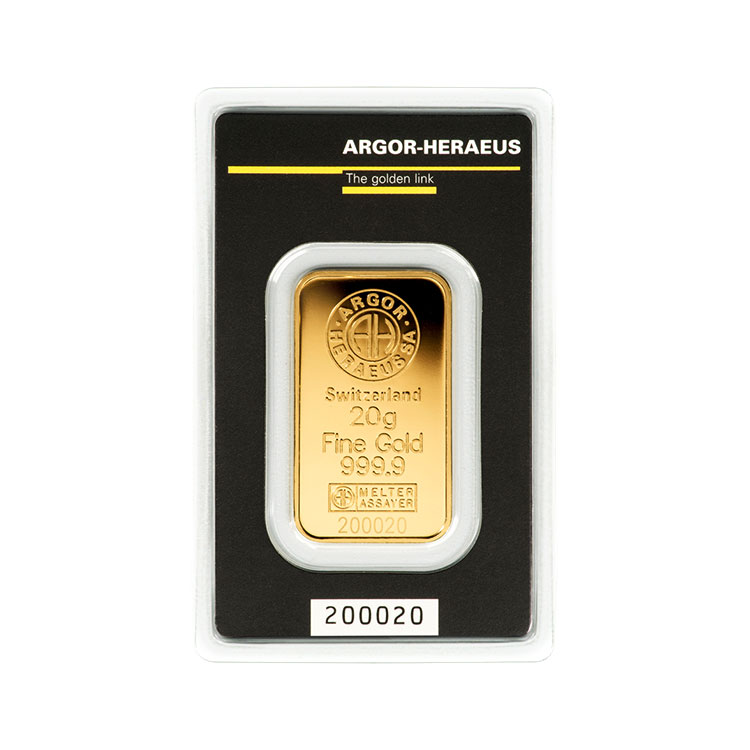 Investissez en achetant un Lingot d'or Argor - 20g chez Gold Service