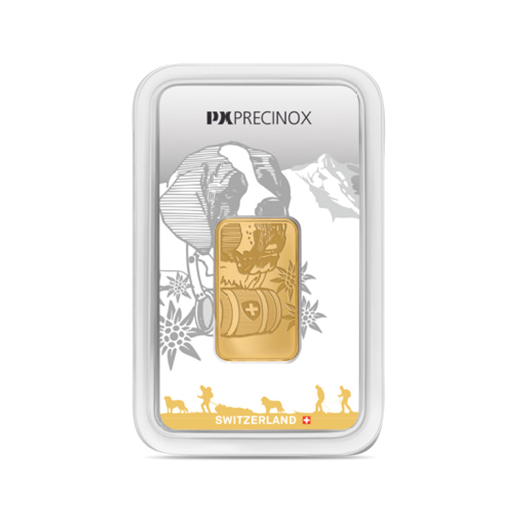 Lingot Or Precinox 10g - Saint Bernard Lingot Or Precinox 10g - Saint Bernard - Gold Service - Achat & vente OR - Boutique en ligne