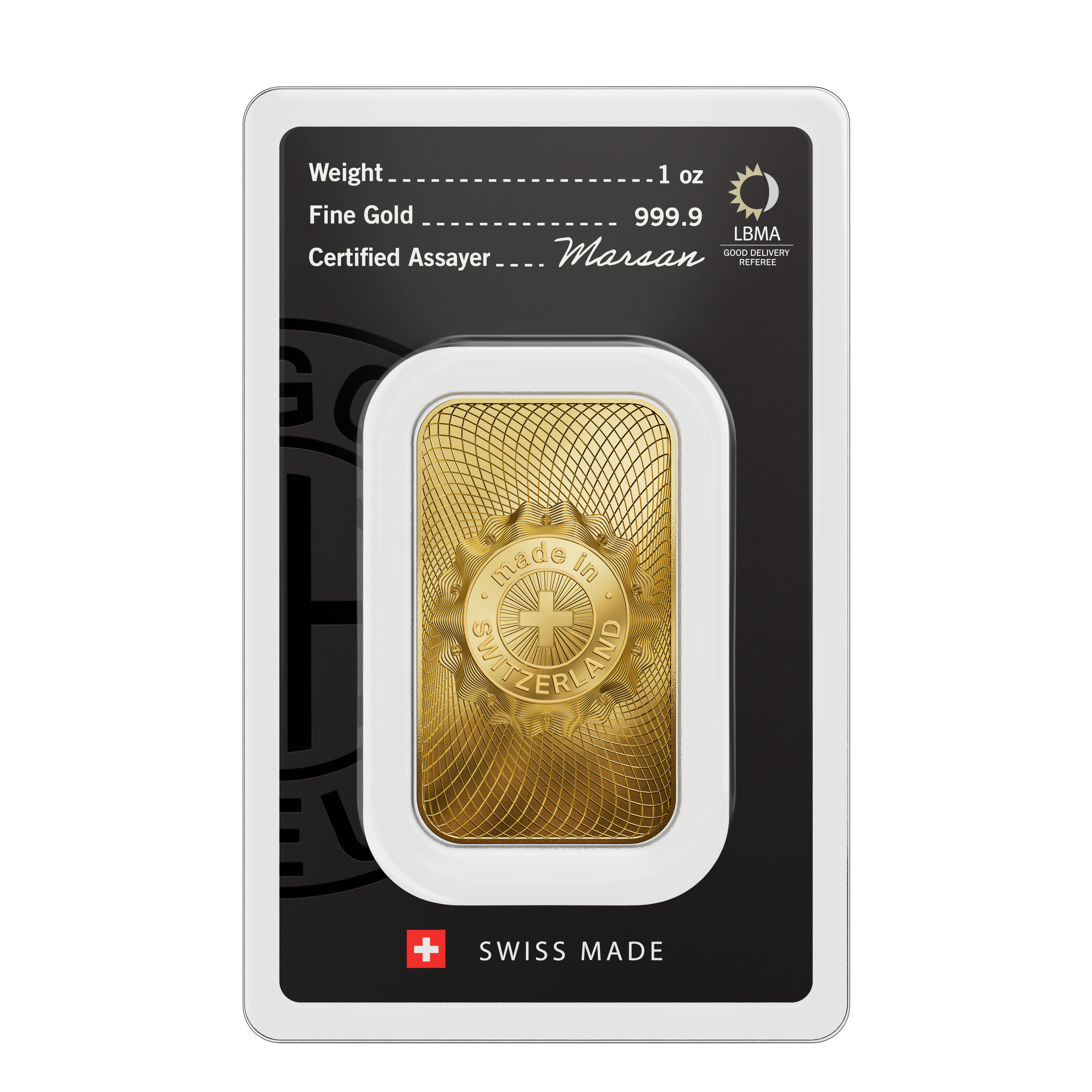 GOLD_Packaging_1oz_Back Lingot d'or 1 oz Argor-Heraeus 999,9‰