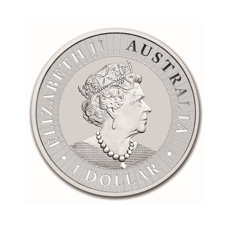 2020 Australia 1 oz Silver Kangaroo BU verso