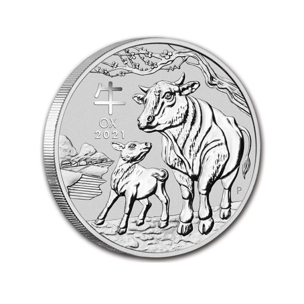 2021 Australia 1 oz Silver Lunar Ox BU (Series III)