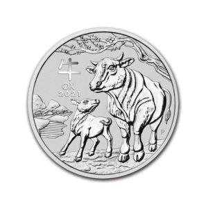 2021 Australia 1 oz Silver Lunar Ox BU (Series III)