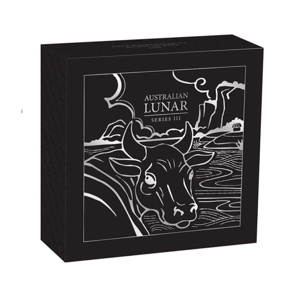 2021 Australia 1 oz Silver Lunar Ox Proof (w/Box & COA)