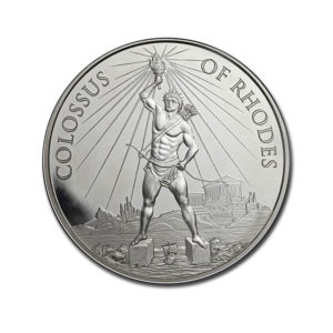 1 oz Silver Round - Colossus of Rhodes (w/Gift Box Tin)