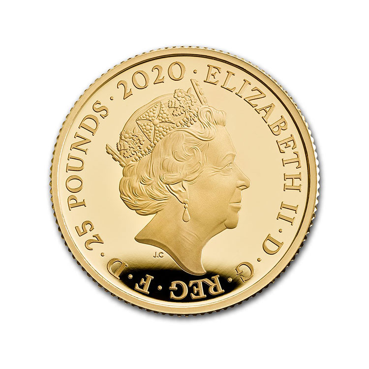 2020-great-britain-1-4-oz-gold-proof-music-legends-david-bowie_225201_obv 2020 Great Britain 1/4 oz Gold Proof Music Legends: David Bowie
