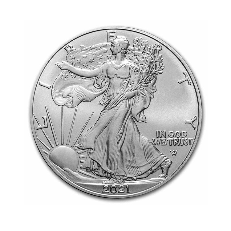 2021-1-oz-american-silver-eagle-bu-type-2_229429_obv 2021 1 oz American Silver Eagle BU (Type 2) Edition Anniversaire