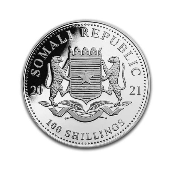 2021 Somalia 1 oz Silver Elephant BU