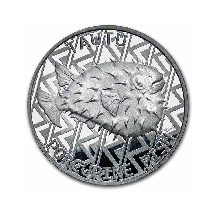 2021-tokelau-1-oz-silver-5-porcupine-fish-bu_225394_obv 2021 Tokelau 1 oz Silver $5 Porcupine Fish BU