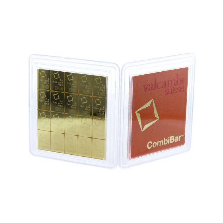 Valcambi_20x1gr_Or_livret_recto 20 x 1 g Gold CombiBar Valcambi