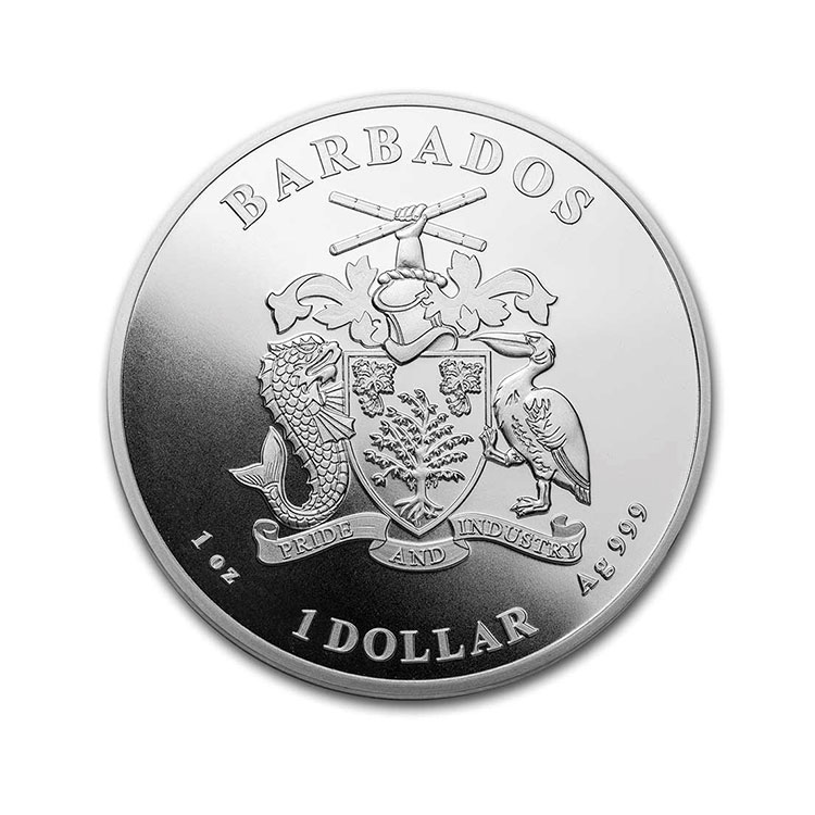 2021-barbados-1-oz-silver-caribbean-pelican-bu_223775_rev 2021 Barbados 1 oz Silver Caribbean Pelican BU