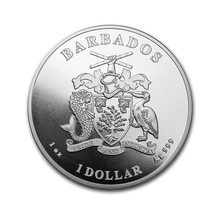 2021-barbados-1-oz-silver-caribbean-seahorse-bu_218944_rev 2021 Barbados 1 oz Silver Caribbean Seahorse BU