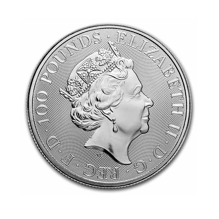 2022-gb-1-oz-platinum-queens-beast-the-white-greyhound_240467_rev 2022 GB 1 oz Platinum Queen's Beast The White Greyhound