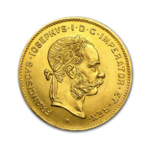Austria Gold 4 Florin/10 Francs Franz Joseph AU