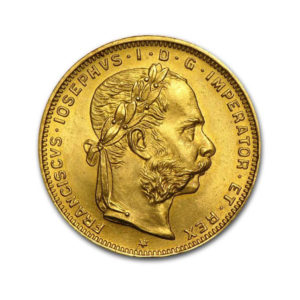 Austria Gold 8 Florin/20 Francs AU