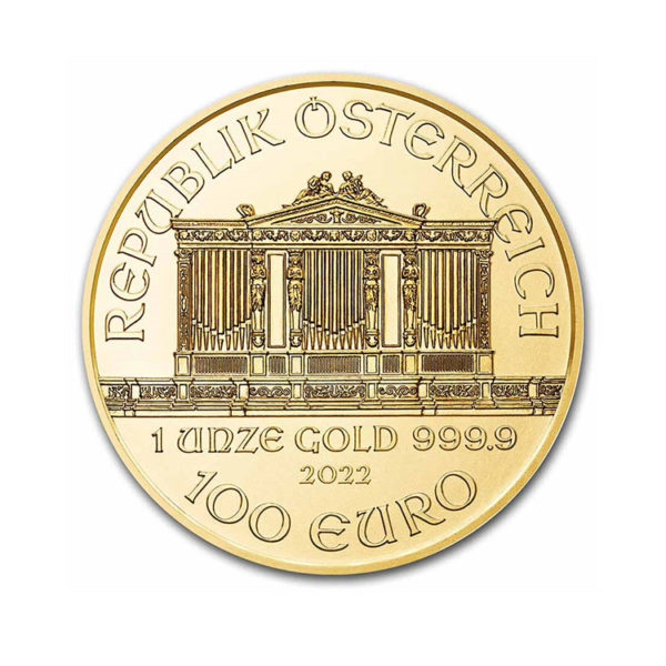 2022 1 oz Austrian Gold Philharmonic Coin BU