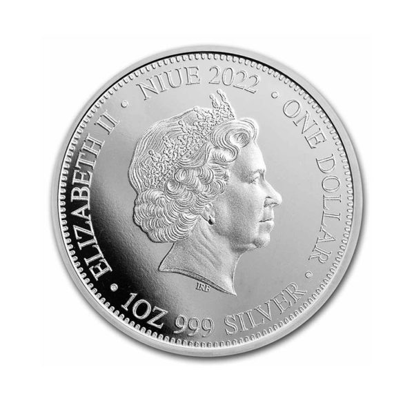2022 Niue 1 oz Silver Apex Predators: Lion vs Hyenas BU