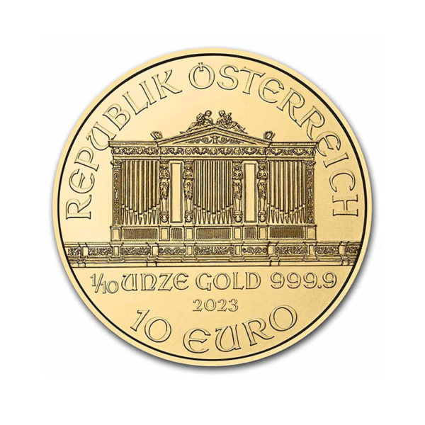 2023 Austria 1/10 oz Gold Philharmonic BU