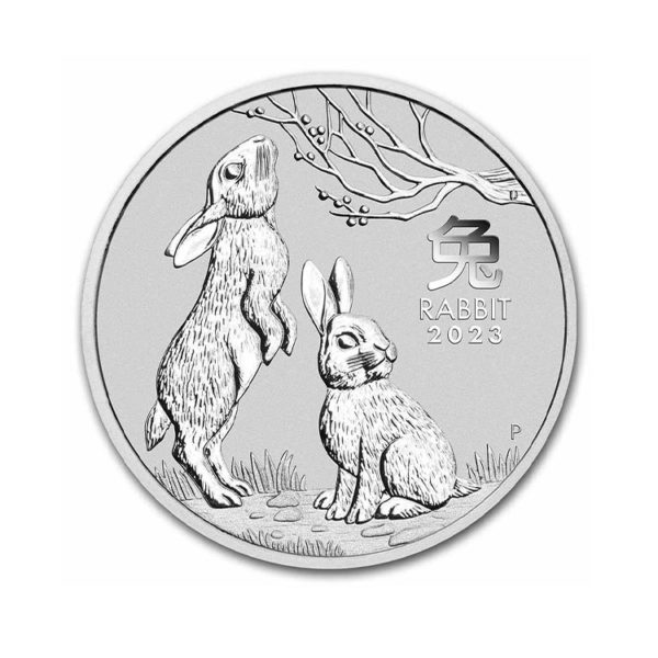 2023 Australia 1 oz Silver Lunar Rabbit BU (Series III)