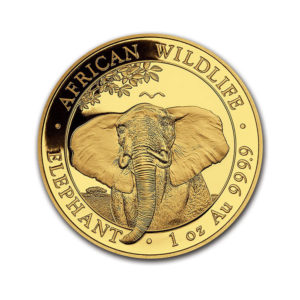 2021 Somalia 1 oz Gold Elephant Coin BU