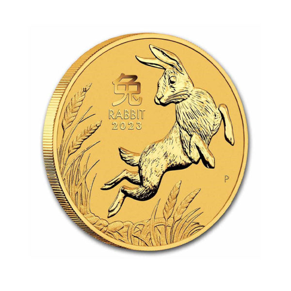 2023 Australia 1 oz Gold Lunar Rabbit BU (Series III)