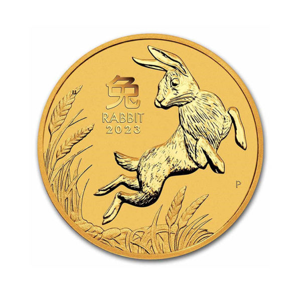 2023 Australia 1 oz Gold Lunar Rabbit BU (Series III)