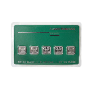 Argor-Heraeus Platinum Bar - Multicard - 5 x 1 g
