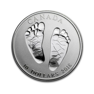2018 Canada 1/2 oz Silver $10 Welcome Baby Reverse Proof
