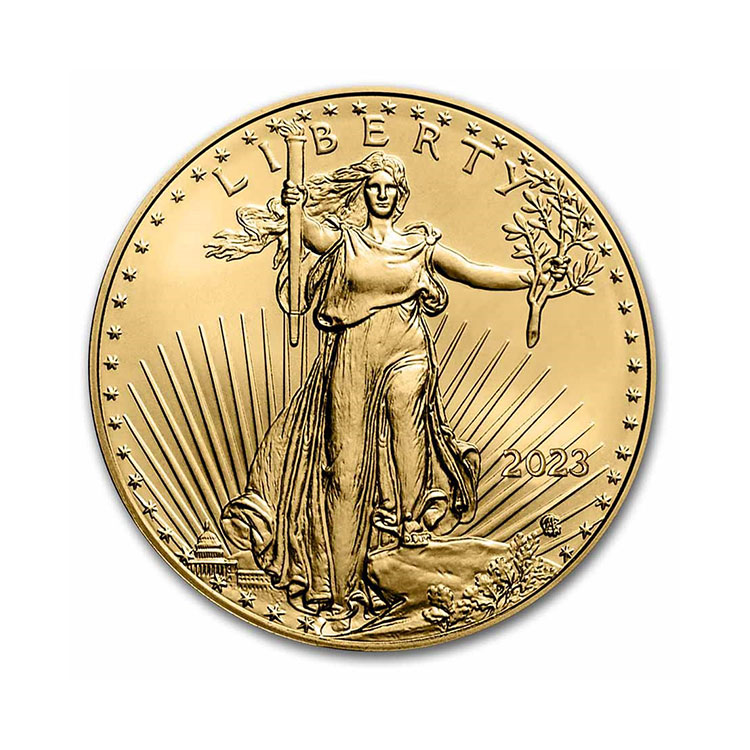 Achetez un 2023 1/10 oz American Gold Eagle Coin BU chez Gold Service