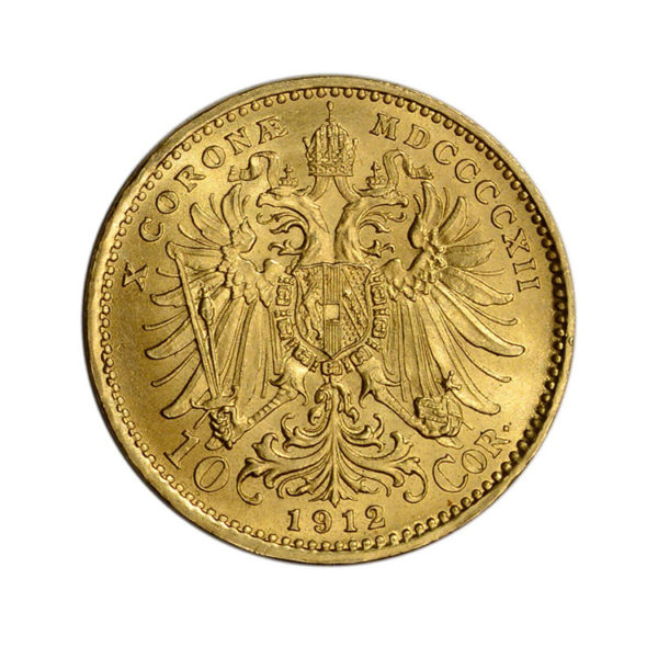 1912 10 corona Franz Joseph I austrian gold