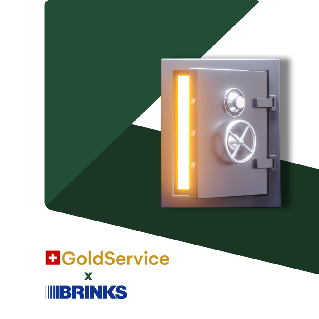 Garde au coffre sécurisée pour or d’investissement avec Gold Service et Brink’s : stockage assuré de lingots et pièces d’or en coffres ultra-sécurisés.