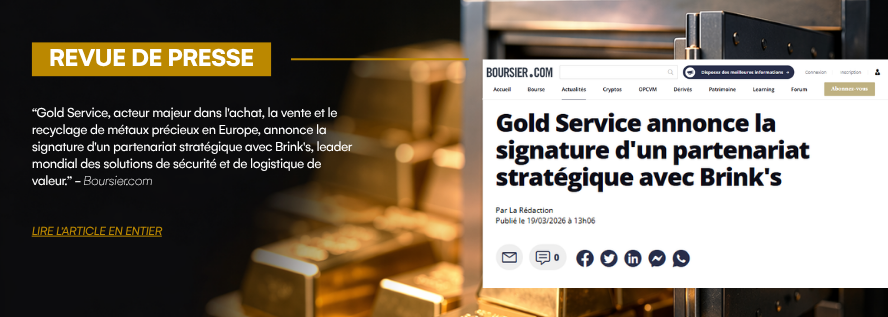 Parution de Gold Service dans la presse - média boursier.com qui parle de l'alliance stratégique entre Gold Service & Brink's.