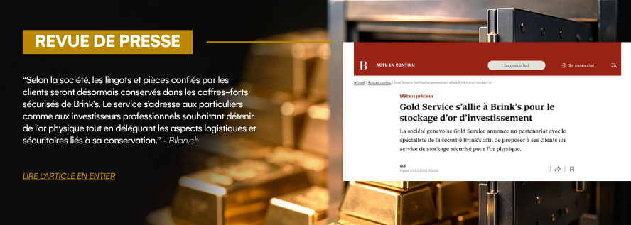 Revue de presse - parution de Gold Service sur le site bilan.ch pour parler du partenariat avec Brink's
