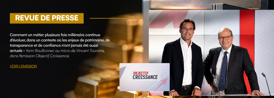 Yann Bouillonnec, CEO de Gold Service, sur le plateau de BFM Business dans l'émission Objectif Croissance, aux côtés de Vincent Touraine.